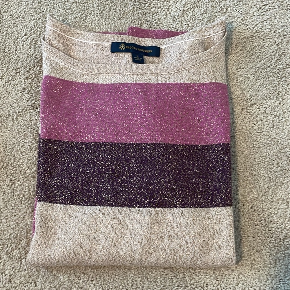 Brooks Brothers womens striped sweater size L